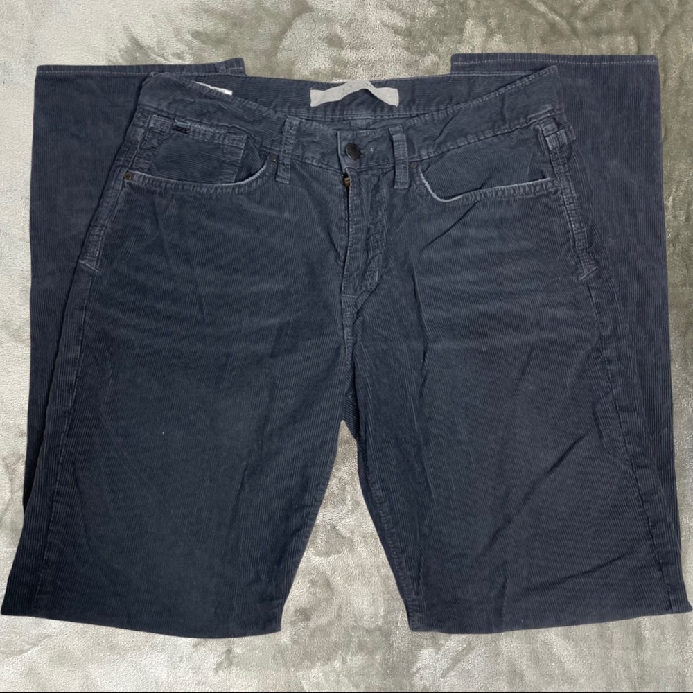 Joe's Jeans Classic Fit Corduroy Distressed Black Pants Size 32x30